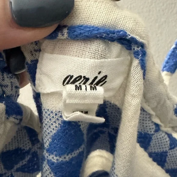 Aerie Blue and White Geometric Dress - Picture 3 of 3